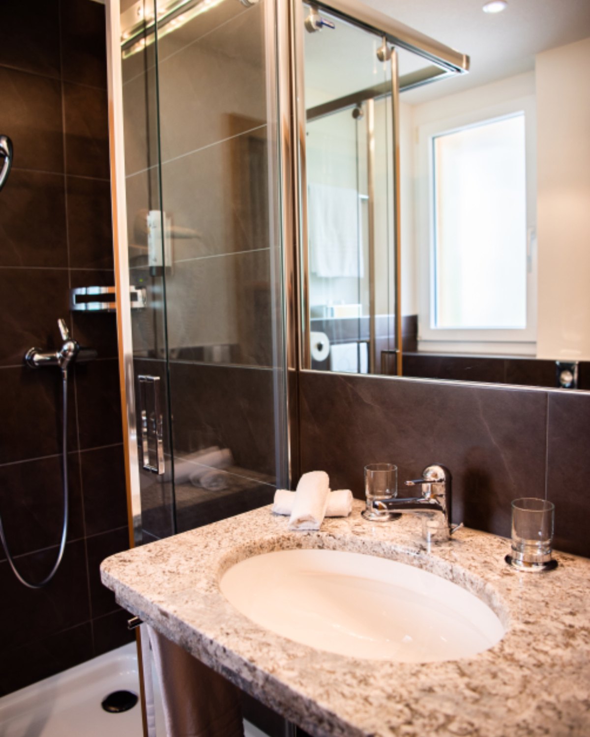 A bathroom cleaned down — representative imagery, not a specific Perham Services job
