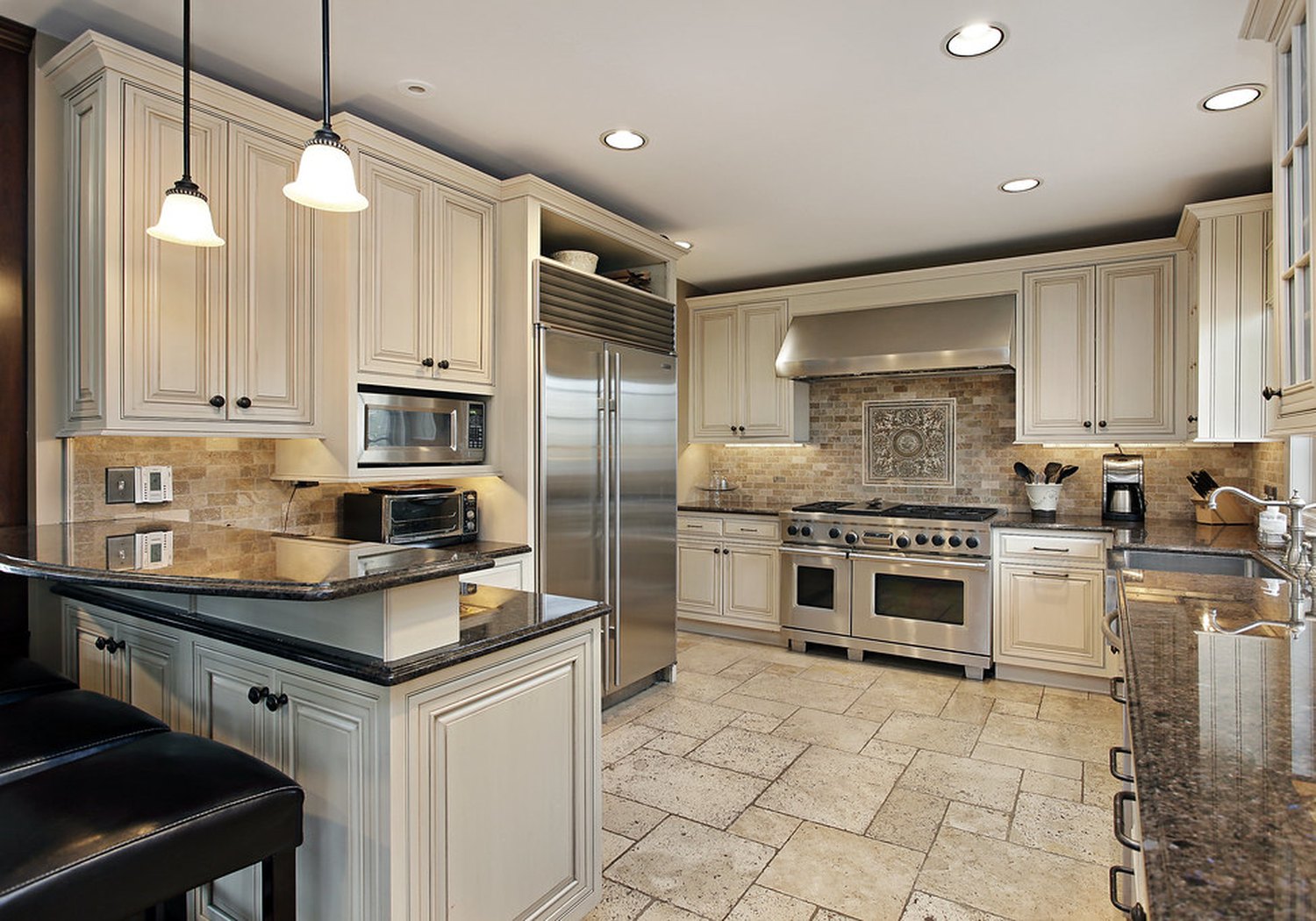 A kitchen, counters clear — representative imagery, not a specific Perham Services job